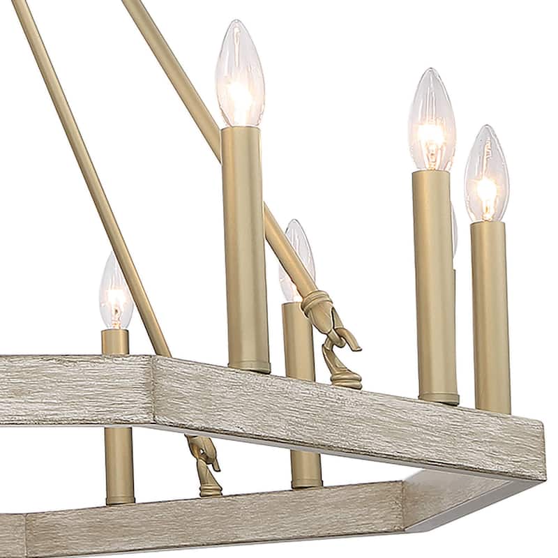 Acroma 16-light 40In Farmhouse Geometric Chandelier Candle Lighting - D 40'' * H 139''