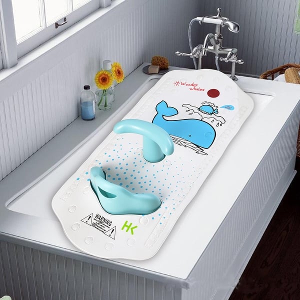 Anti Slip Baby Bath Mat With Seat For Kids And Toddler Square Bath Mats For Tub And Bathroom Floor Shower 15 75 X 35 83 Overstock 18004094