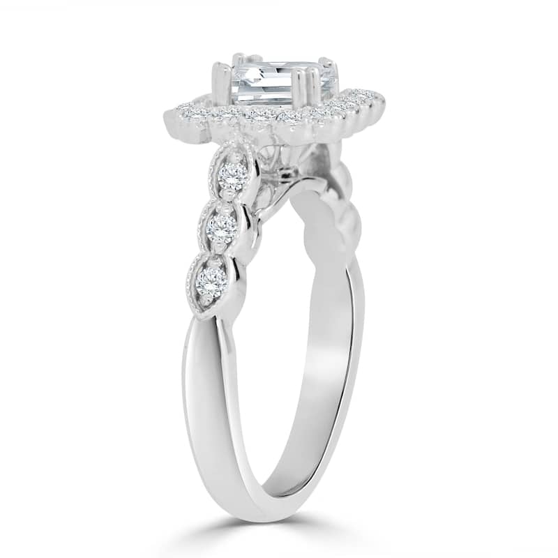 Auriya 14k Gold 1 3/4ctw Vintage Cushion-cut Halo Diamond Engagement Ring (H-I, SI1-SI2)