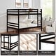 preview thumbnail 15 of 41, Full over Full Wooden Bunk Bed,High Guardrail,Ladder,Kids Teens,Dorm