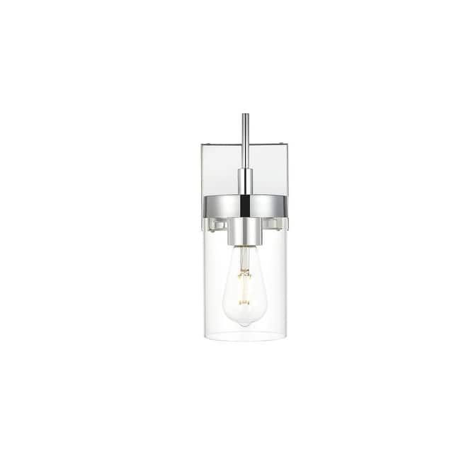 Elegant Lighting LD7319W5 Taryin 11" Tall Bathroom Sconce - Chrome / Clear