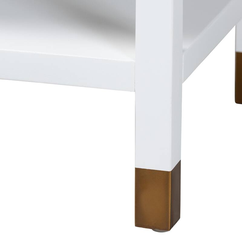 Aiden Fluted Sideboard - 2-Door Accent Storage Cabinet with Open Shelf and Raised Legs, Compact Entryway or Dining Room Cabinet