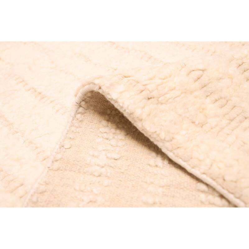 ECARPETGALLERY Hand-knotted Tangier Cream Wool Rug - 8'5 x 9'10