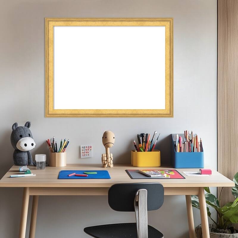 Owen Gold Framed Dry Erase Magnetic Board