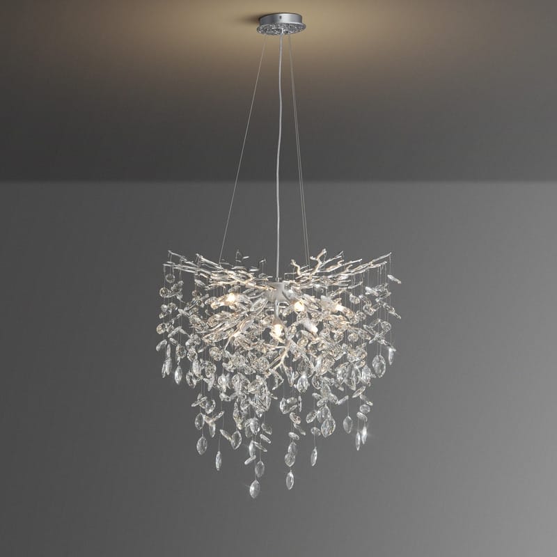 Modern Round Branch Crystal Chandelier, 600-1200mm Diameter, Marquise Cut Crystal Pendant Light