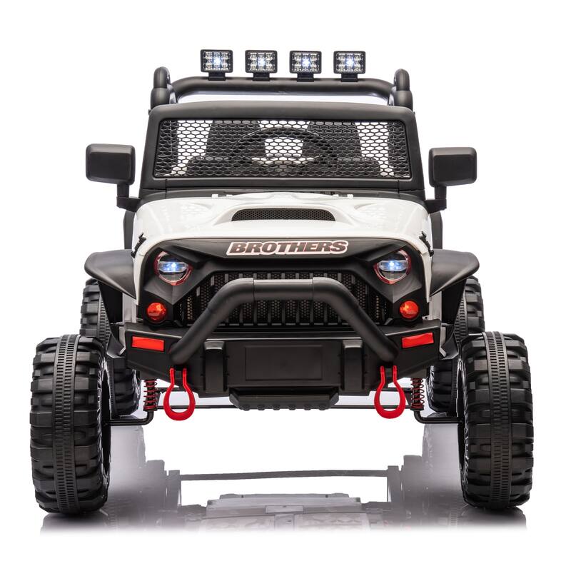 Kids Electric Ride-On Car 24V 400W with Parents Control, 3 Speed Settings, Bluetooth, USB, Music, LED Searchlights