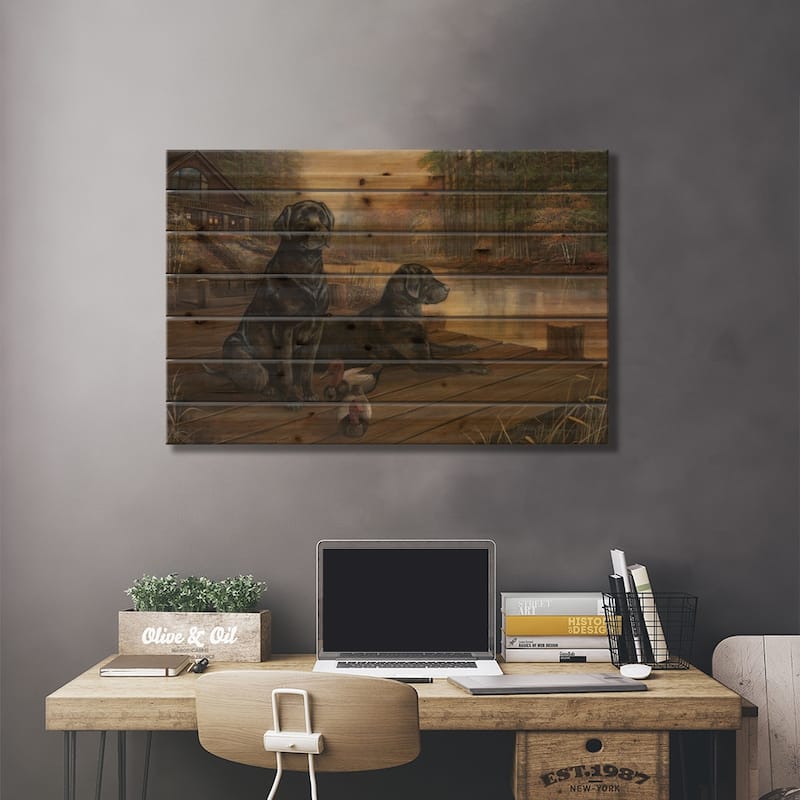 Waiting For Tomorrow Print On Wood by Ruane Manning - Multi-Color