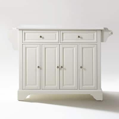 Kitchen Island Granite Top Full Size - Portable Kitchen Cart with Storage & Drawers - Modern Kitchen Furniture