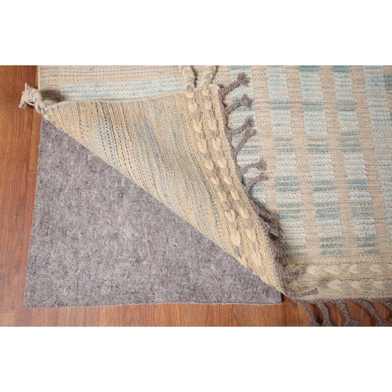 Earth Tone Moroccan Modern Area Rug Hand-Knotted Wool Carpet - 8'0"x 10'10"