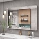 preview thumbnail 134 of 141, Apmir Metal Frame Tempered Glass Bathroom Vanity Mirror for Wall, Cloakroom, Bedroom 48" x 32" - Silver