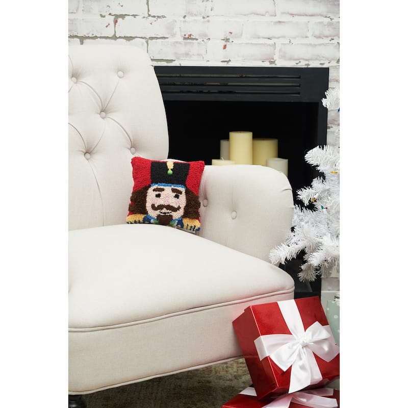 Nutcracker Hooked Throw Pillow