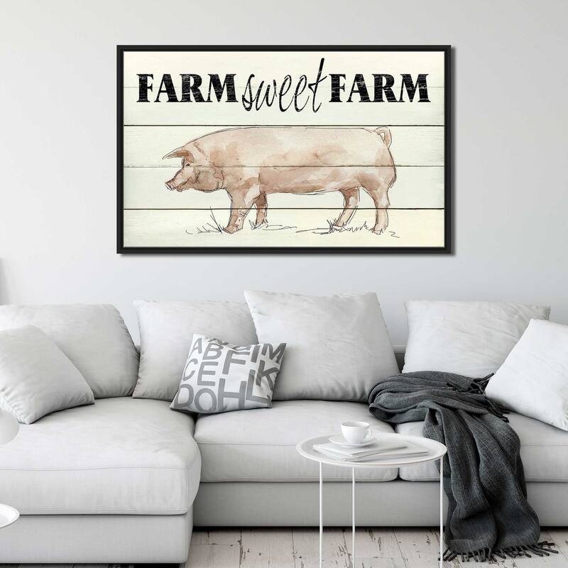 "Farm Sweet Farm" by Carol Robinson Print on Floating Canvas