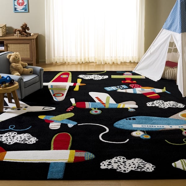 slide 2 of 38, SAFAVIEH Carousel Kids Ardak Airplane Rug