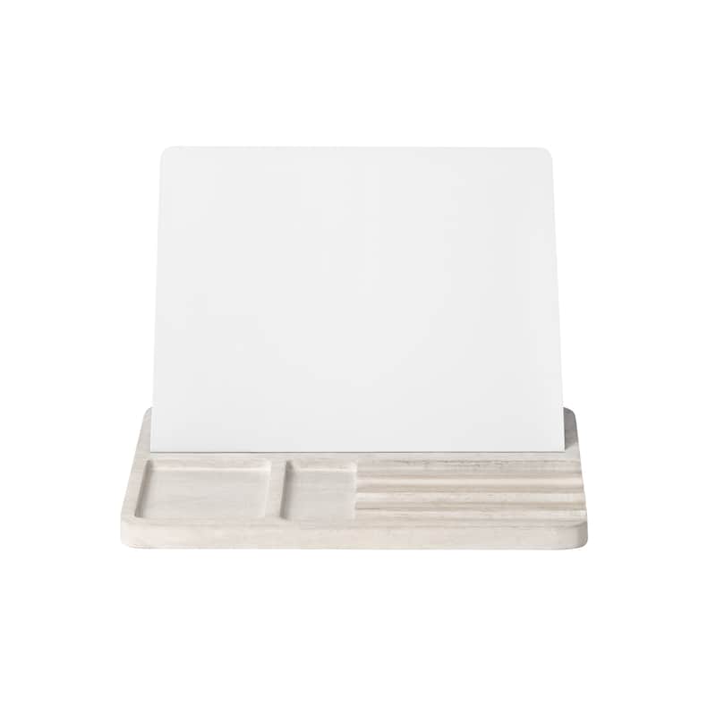 Jani Wooden Desk Organizer with Magnetic Whiteboard - Solid Wood, Hidden Storage & Anti-Skid Base for Home, Office & Workspaces