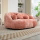 preview thumbnail 64 of 93, Chenille Bean Bag Loveseat Sofa High Back for Adults and Kids Indoor & Outdoor