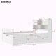 preview thumbnail 8 of 52, Captain Platform Bed Frame with Storage Bookcases, Shelves & Four Drawers