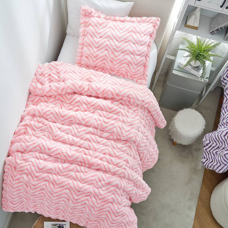 Snowball® Oceans - Coma Inducer® Oversized Comforter Set - Zebra Ripple - Rosewater - Twin XL