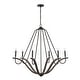 preview thumbnail 5 of 7, Clive 6-light Carbon Grey & Black Iron Chandelier 38.5"H x 43"W