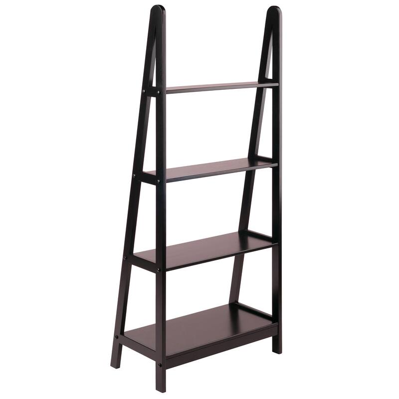 Avalon 4-Tier A-Frame Shelf, Espresso - 24.96 x 12.91 x 58.43 inches