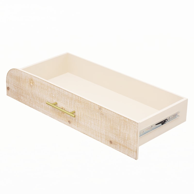 Unique Retro Silhouette Console Table(Natural Wood Wash)
