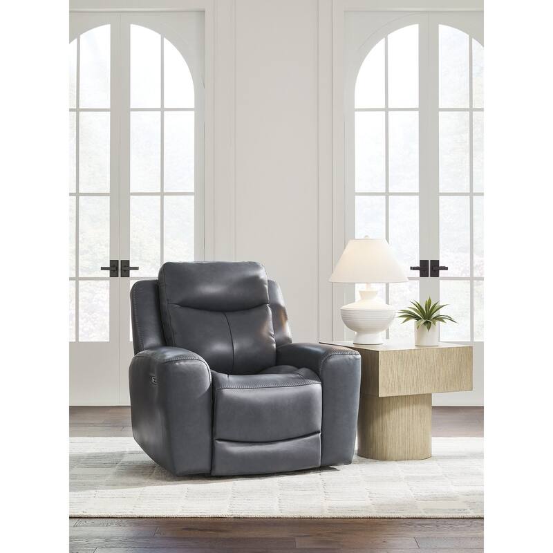 Signature Design by Ashley Mighty Moves Gray Power Recliner