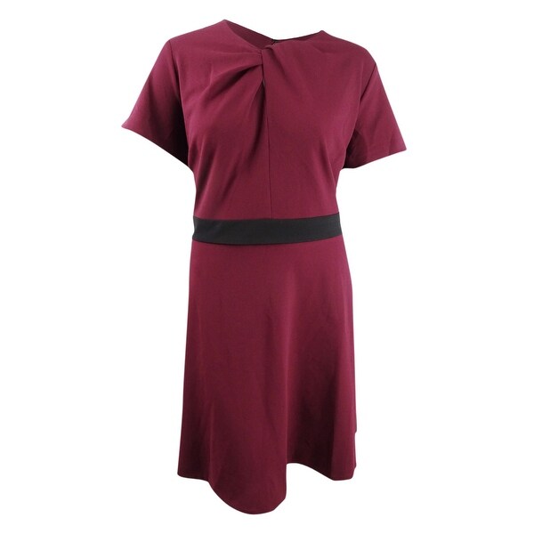 women's plus size burgundy dress