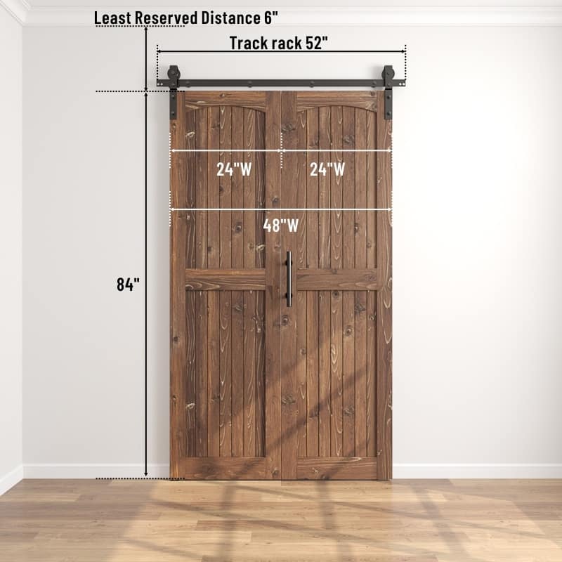 Coast Sequoia Arch Top 30in./36in./48in./60in./72in./96in. x 84in. Knotty Pine Wood Unfinished Bi-Fold Door With Hardware Kit