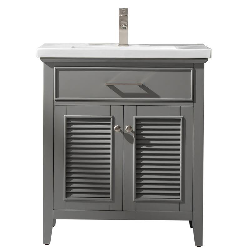 Design Element Cameron 30" Single Sink Vanity In Gray