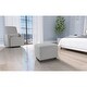 preview thumbnail 17 of 15, Evolur Holland Upholstered Ottoman in Thunder, Foot Rest Stool for Nursing Moms