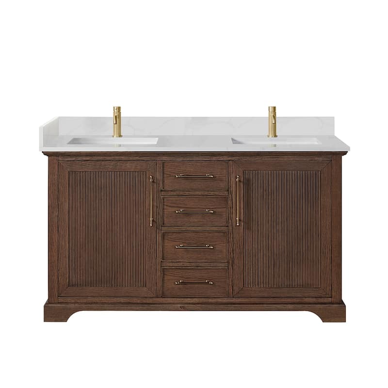 Tokyo Bath Vanity with Quartz Stone Top without Mirror