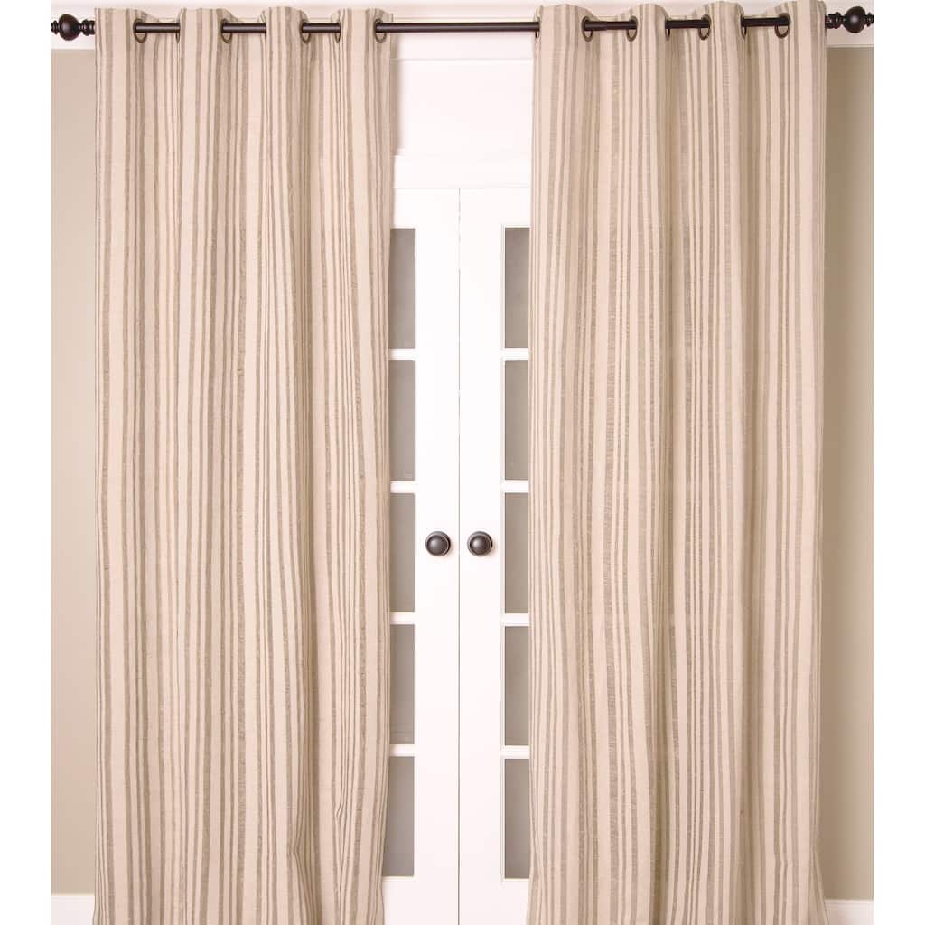 India's Heritage Linen Cotton Grommet Curtain - Single Curtain Panel