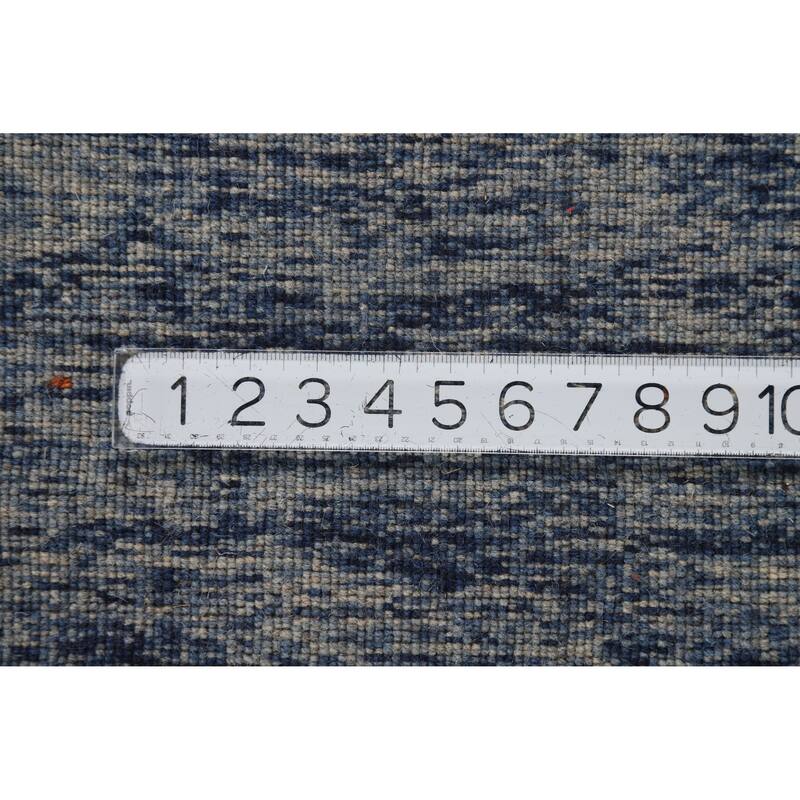 Hand Knotted Oriental 100% Wool Carpet Tribal Stripe Navy Blue & Blues Gabbeh Area Rug - 5' 10'' X 3' 11''