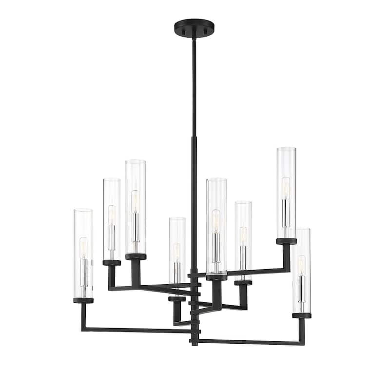 Savoy House Folsom 8 Light 28" Wide Chandelier with Glass Shades