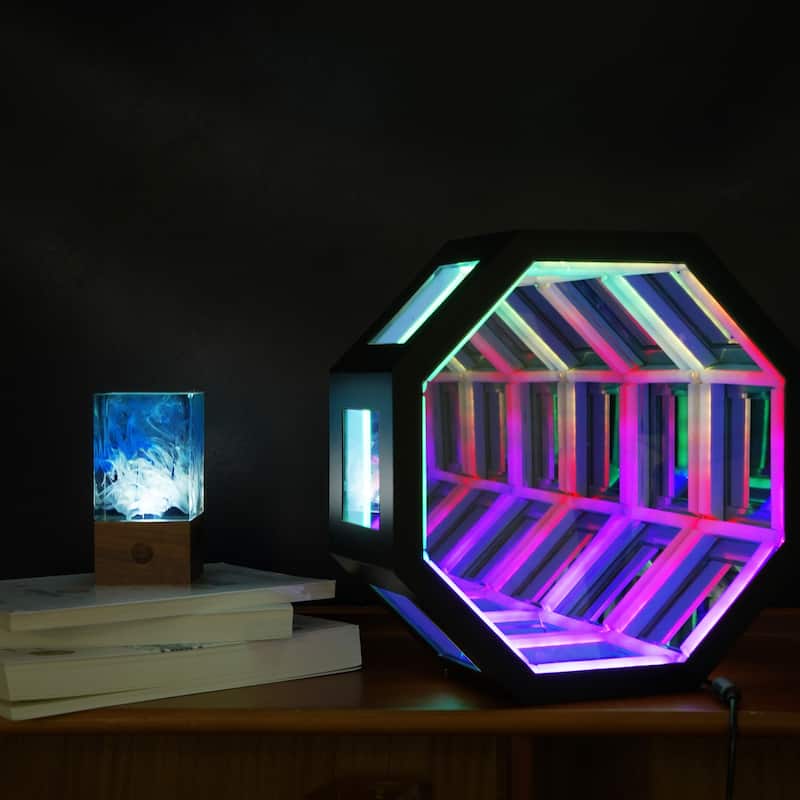 3D Mirror Infinity Tunnel Table Lamp