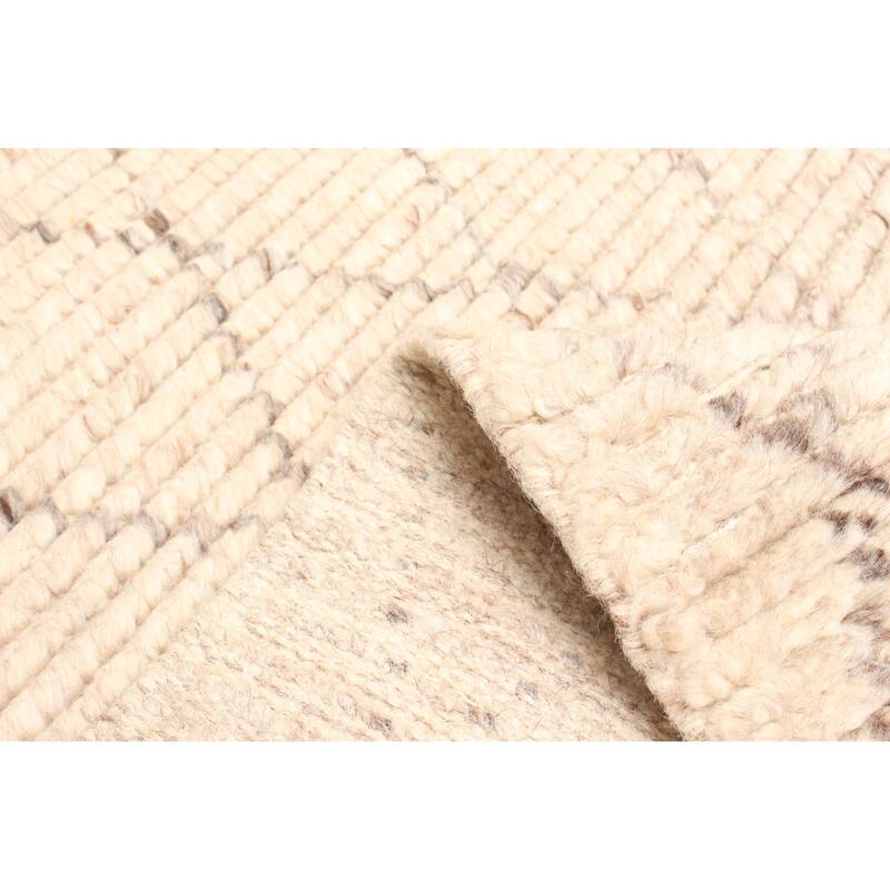 ECARPETGALLERY Hand-knotted Tangier Beige Wool Rug - 5'4 x 8'0