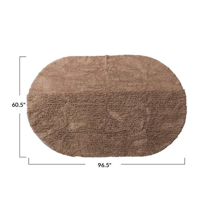 Cotton Tufted Rug - 102.0"L x 66.0"W x 0.3"H - 102.0"L x 66.0"W x 0.3"H