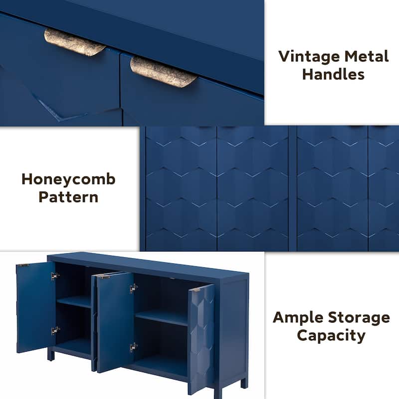 4-Door Storage Accent Cabinet Sideboard
