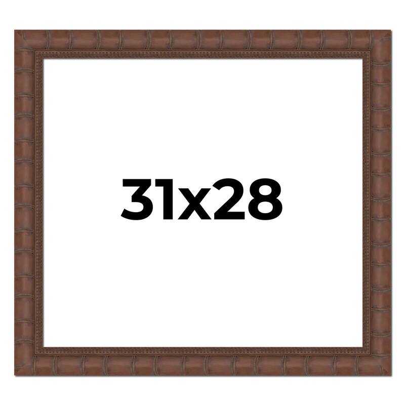 31x28 Frame Pewter Solid Wood Picture Frame Width 1.625 Inches | Interior Frame Depth 0.6875 Inches