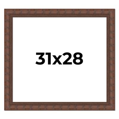 31x28 Frame Pewter Solid Wood Picture Frame Width 1.625 Inches | Interior Frame Depth 0.6875 Inches