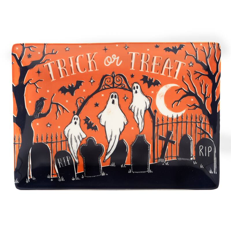 Certified International Hocus Pocus Rectangular Platter, 14" X 10" - 14" x 10" x 1"