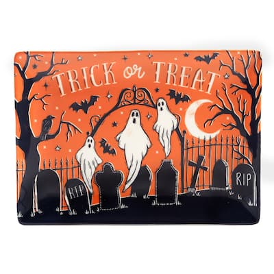 Certified International Hocus Pocus Rectangular Platter, 14" X 10" - 14" x 10" x 1"
