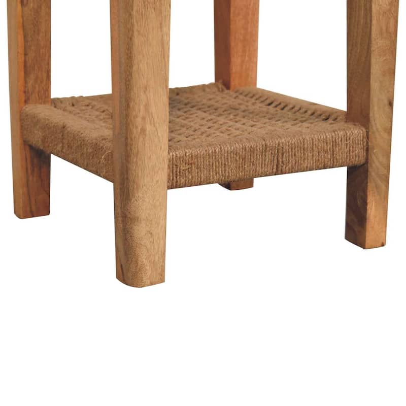 Solid Wood Rope End Table
