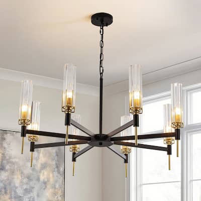 Modern 8-Light Dimmable chandelier - 8 Light W32.28"