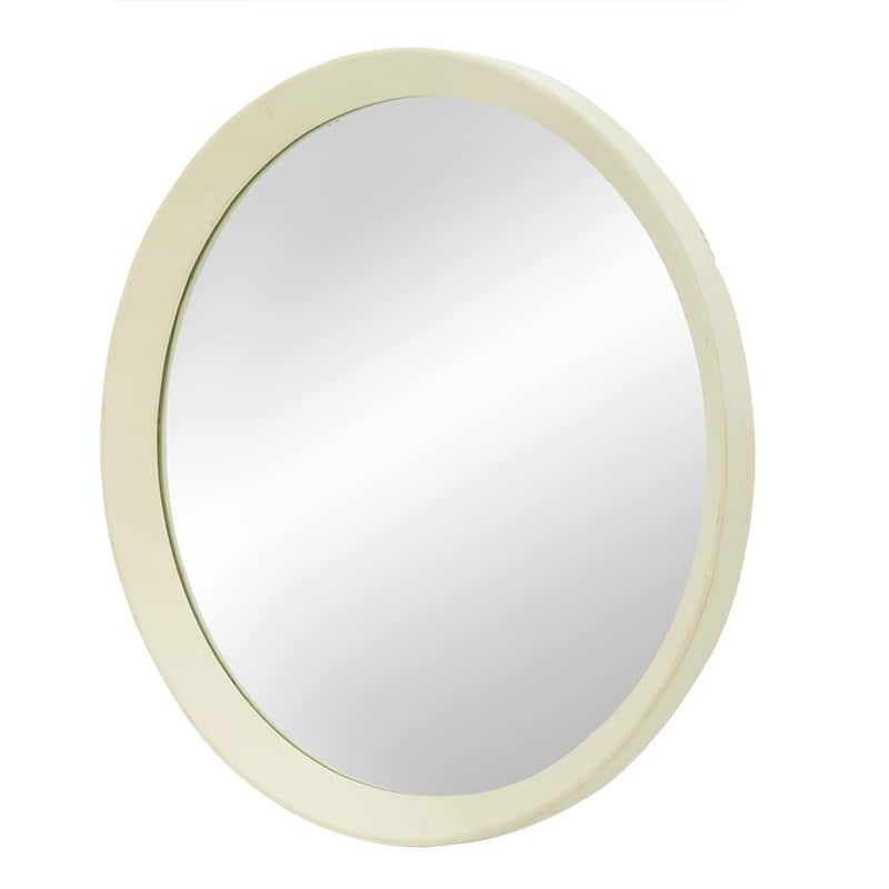 Transitional Wall Mirror with Solid Wood Frame