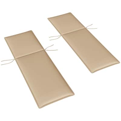 Polyester Foam Outdoor Lounge Chair Cushions Set of 2 - 76" L x 22.8" W x 2.4" D
