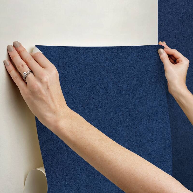 RuSuede Azure Blue Peel and Stick Wallpaper