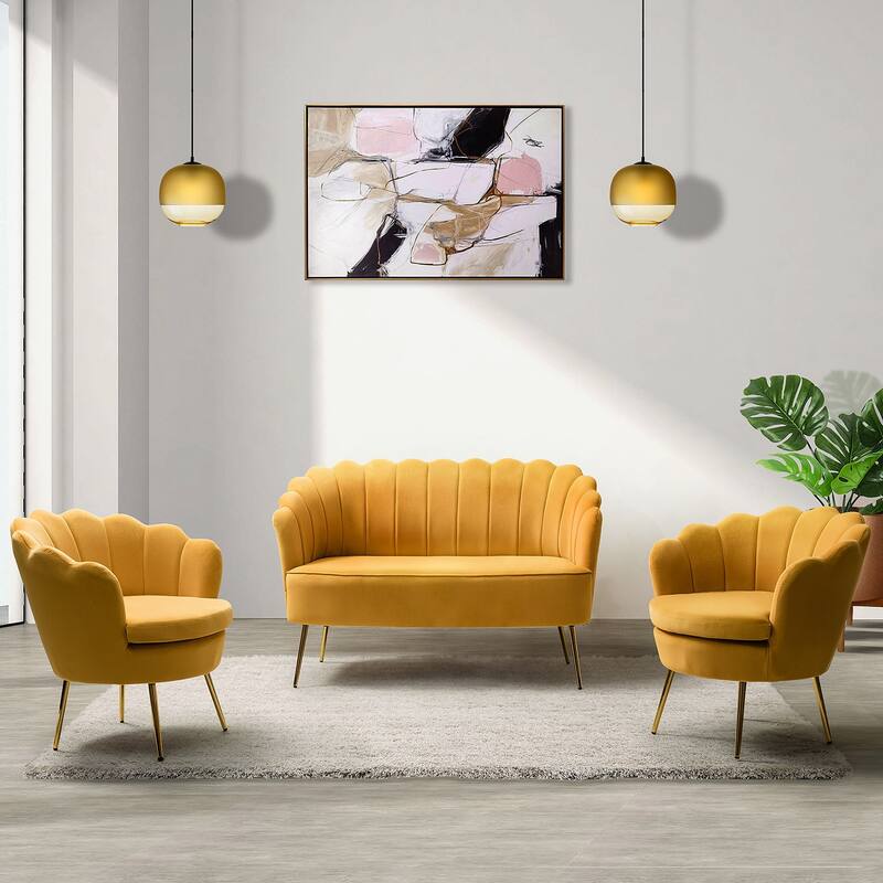 Xabier 52 in. 3 Piece Living Room Set by HULALA HOME