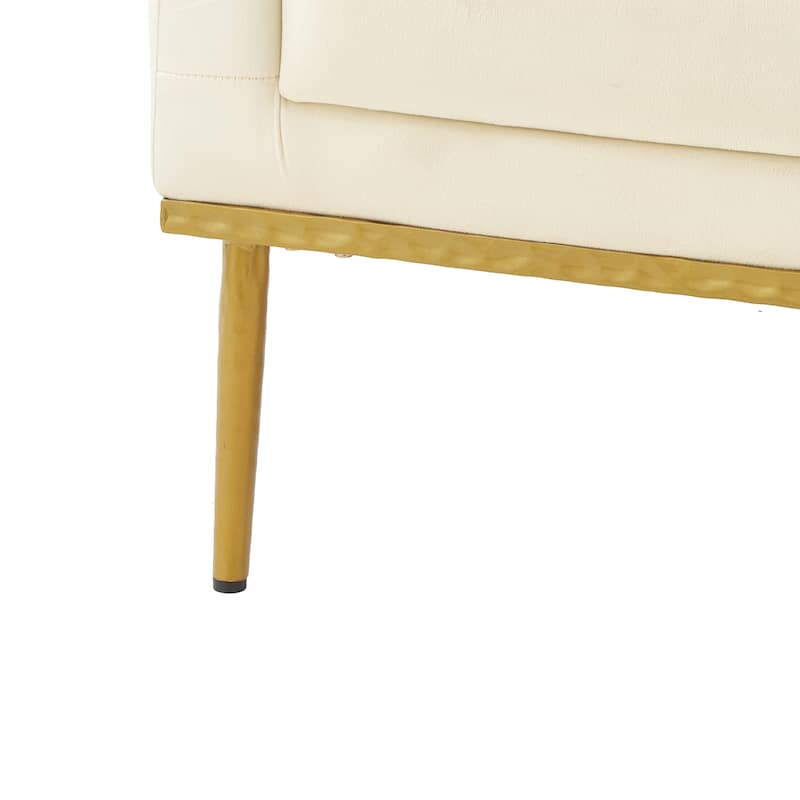 Modern Armchair Velvet Accent Chair Reading Chair Single Sofa Chair for Living Room, Bedroom, or Reading Corner