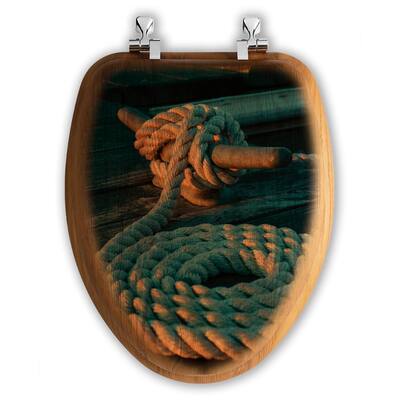 Oak Toilet Seat - Rope
