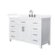 Option White / White Quartz Top / Matte Black Hardware